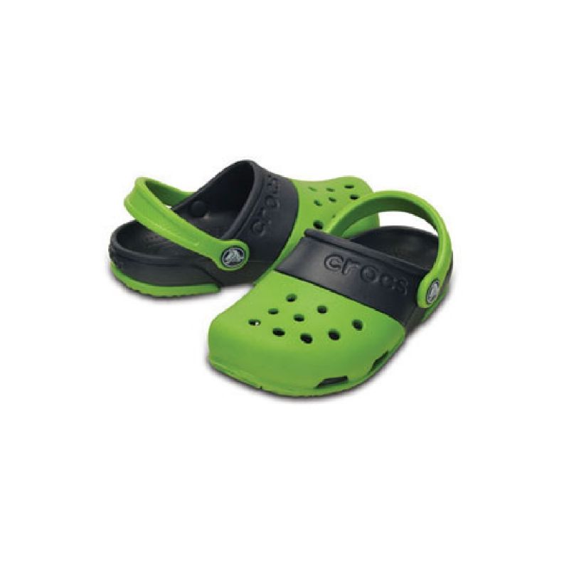 Crocs Kids Electro II Clog Parrot Green/Navy UK 1 EUR 32-33 US J1 (15608-31X)